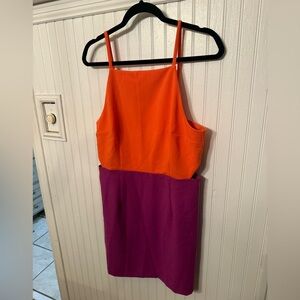 NWT French Connection Whisper Colorblock Side Cut Out Dress 10
